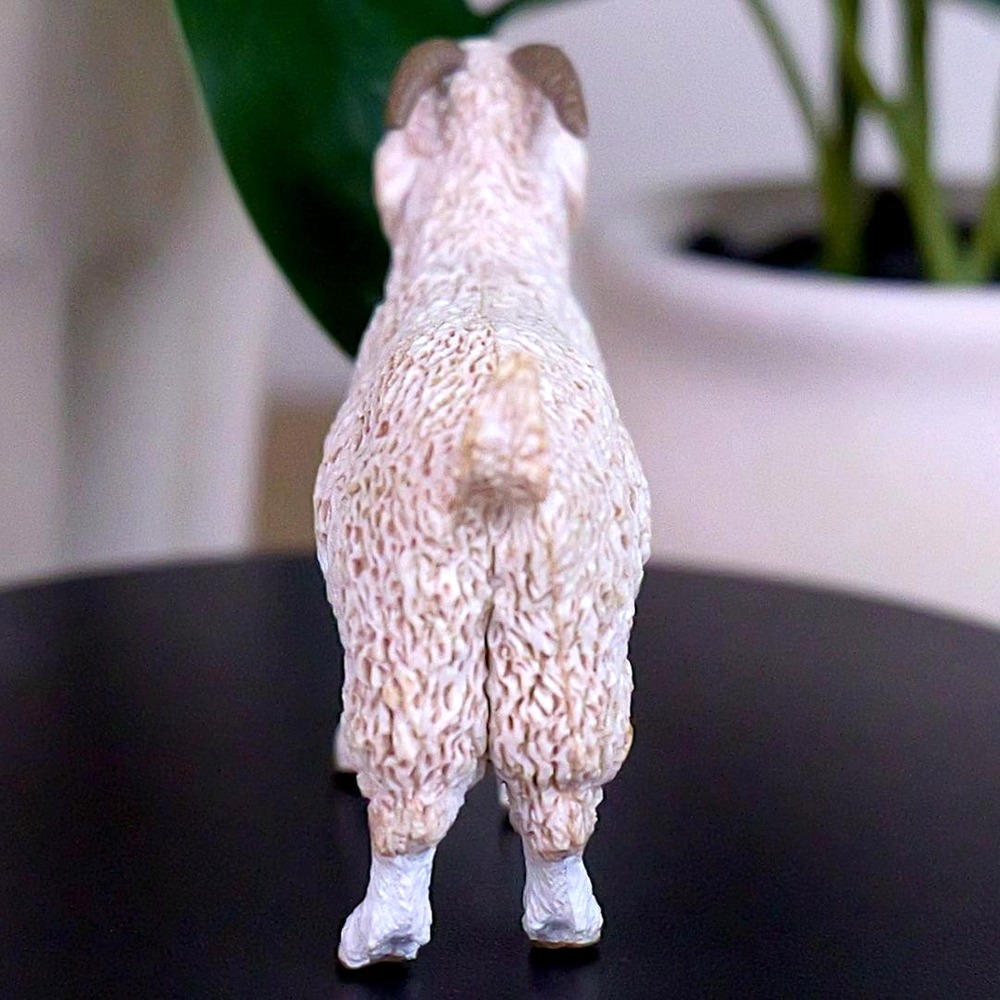 Angora Goat Farm Animal Figurine - Hand Painted Farm Animal Toy Action Figure - Picture 9 of 15
